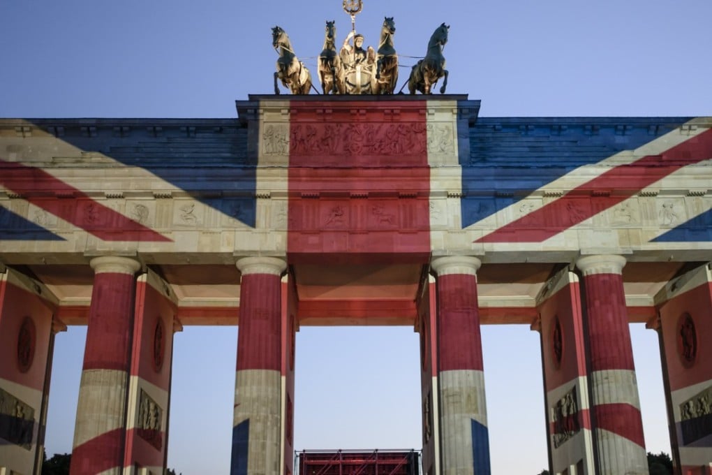 The Brandenburg Gate in Berlin is illuminated in the colours of the Union Jack to show solidarity with the victims of the June 3 terror attack in central London. Photo: EPA