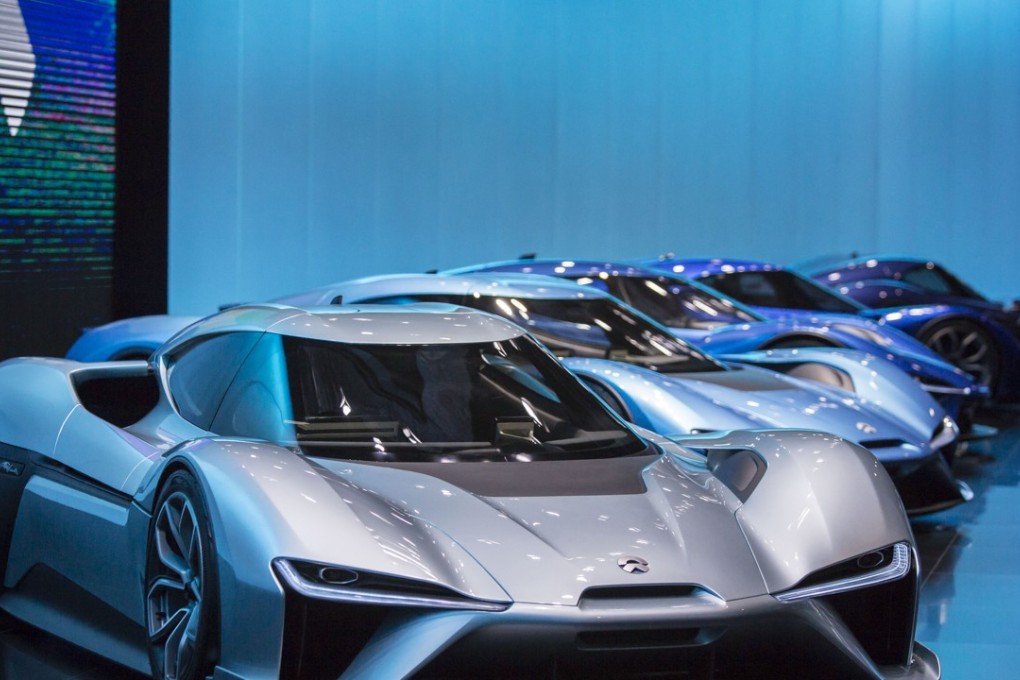 NextEV Inc. Nio EP9 self-driving concept electric vehicles (EV) on display at the 2017 Auto Shanghai vehicle show in April. Electric vehicles are all the rage in the world’s largest vehicle market. Photo: Bloomberg