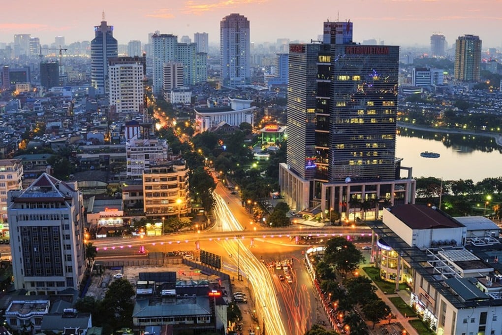 The Hanoi skyline. In Ho Chi Minh city, new apartment prices grew 6.9 per cent in the first quarter of 2017, and 7.3 per cent in Hanoi, Jones Lang LaSalle data shows. Photo: SCMP handout