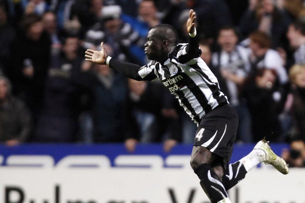 Cheick Tiote celebrates after scoring Newcastle’s fourth goal in the memorable draw with Arsenal. Photo: Reuters
