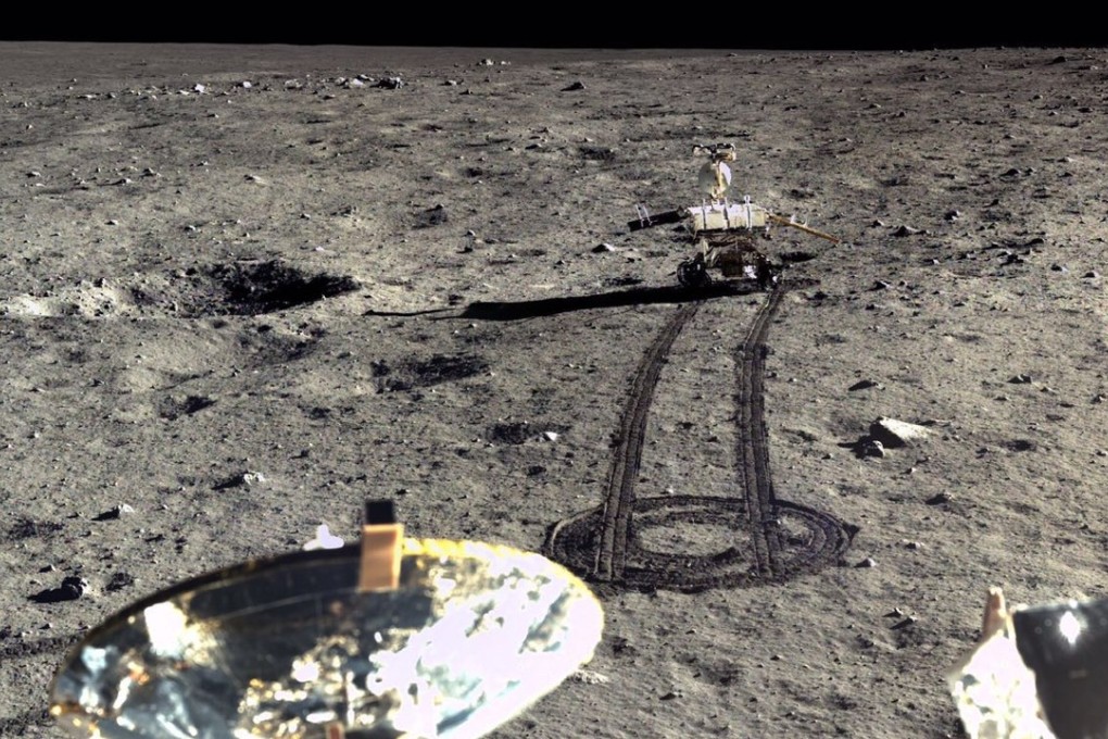 China’s Jade Rabbit rover on the moon’s surface last year. Yang Liwei, deputy director general of China Manned Space Agency and China’s first man in space, said it will not take long for a manned mission to the moon to get official approval and funding. Photo: Handout