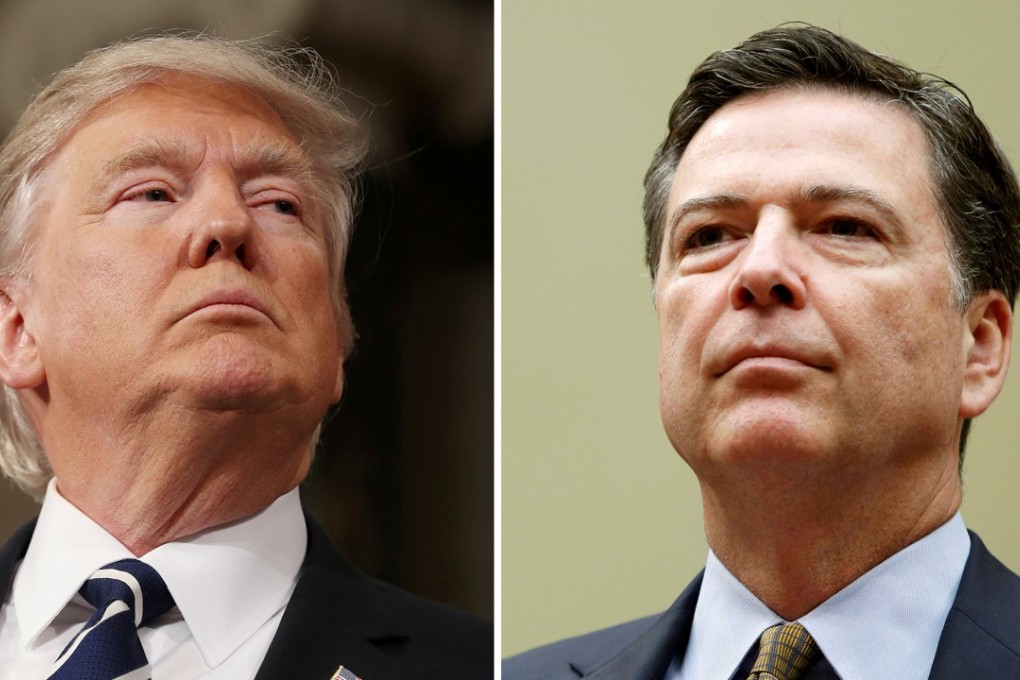 US President Donald Trump (left) and FBI Director James Comey, who is scheduled to testify before snators on Thursday. Photo: Reuters