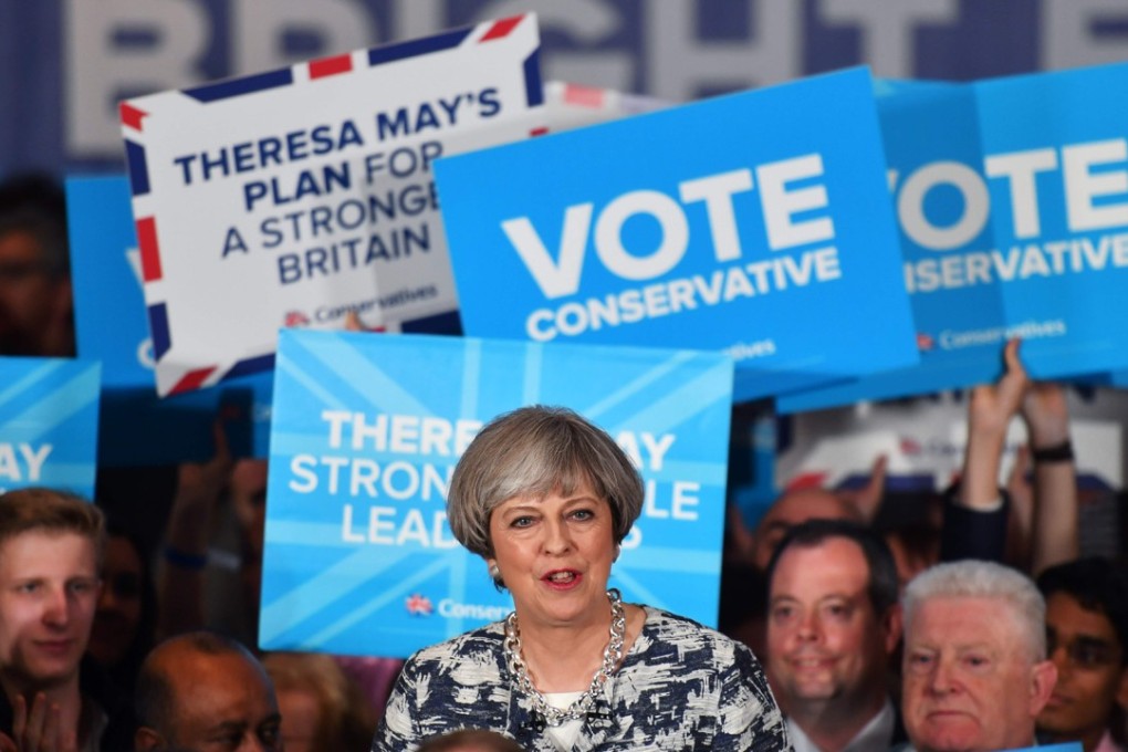 Britain's Prime Minister and leader of the Conservative Party Theresa May. Photo: AFP