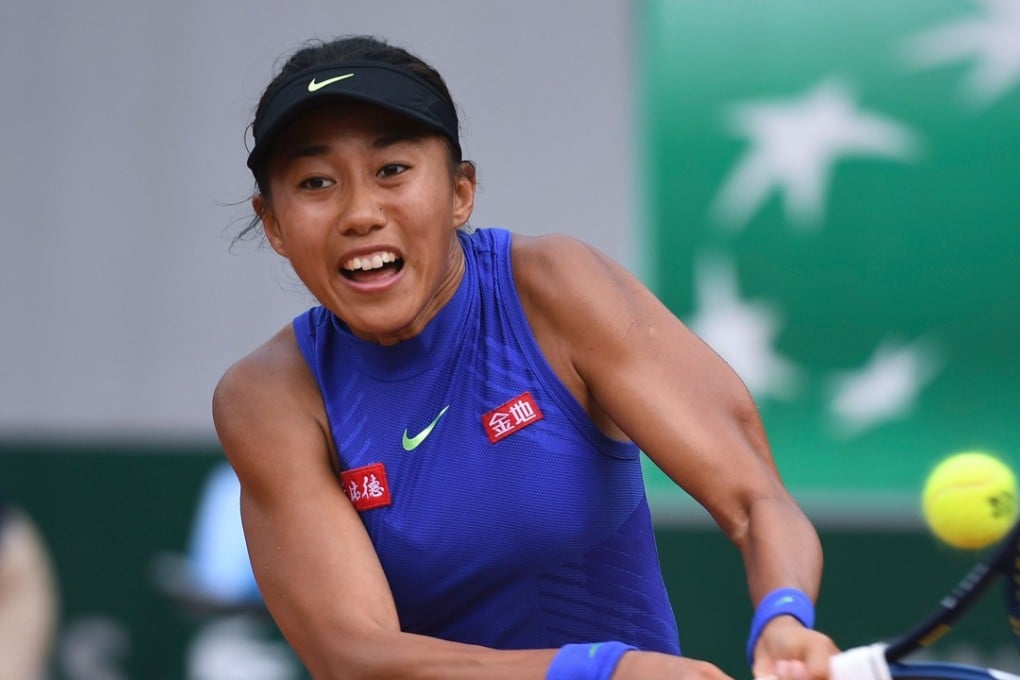 Zhang Shuai pictured playing during the French Open earlier this month. Photo: AFP
