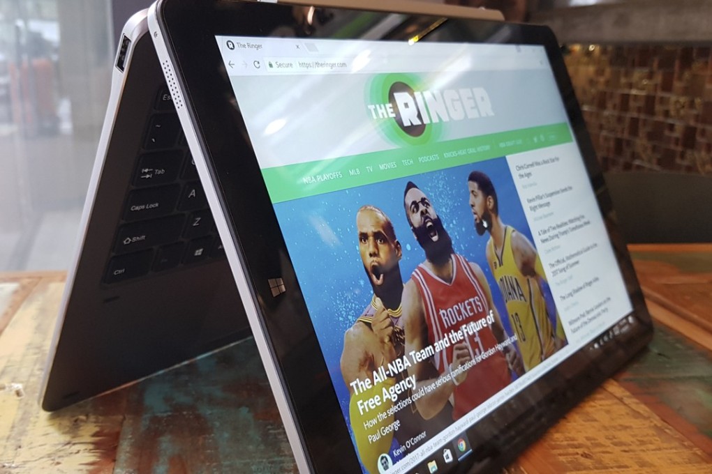 Chuwi’s Hi13 2-in-1 laptop features a screen that can be detached to be used as a tablet or flipped around and stood up on the keyboard for activities such as watching videos. Photo: Ben Sin
