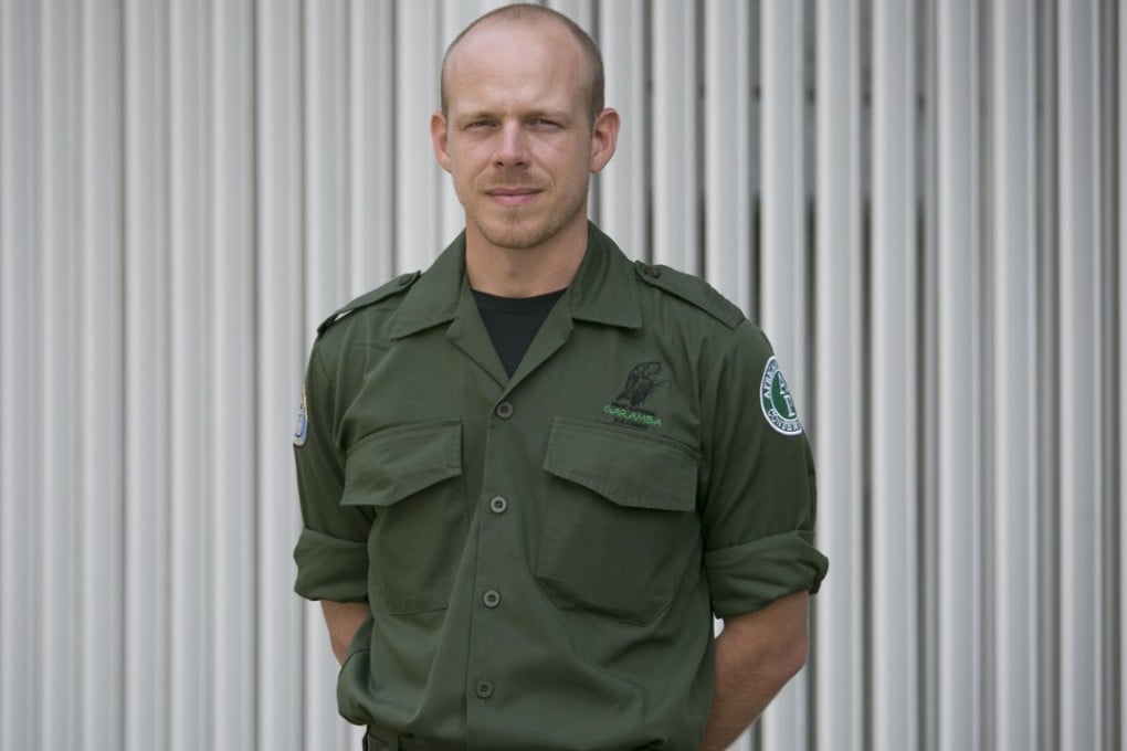 Erik Mararv, shot and wounded by poachers in Congo’s Garamba National Park in an incident in which three fellow wildlife rangers were killed. Portrait: May Tse