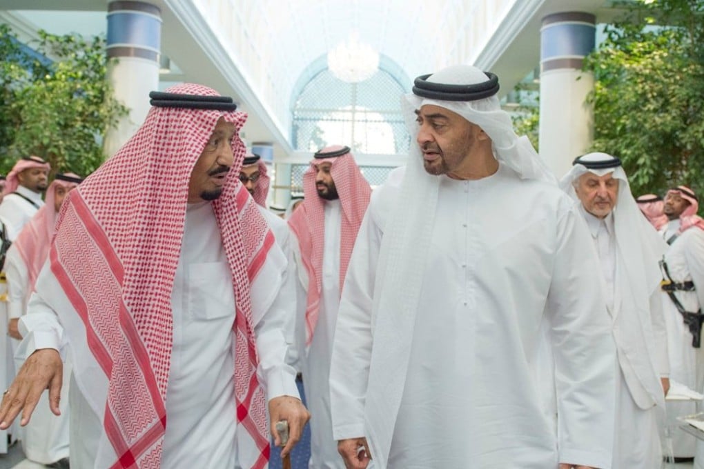 Saudi Arabia’s King Salman with Abu Dhabi Crown Prince Sheikh Mohammed bin Zayed al-Nahyan. Photo: Reuters