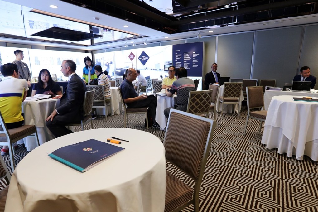 There are few potential buyers at the first London property exhibition in Hong Kong since the general election. Photo: Edward Wong