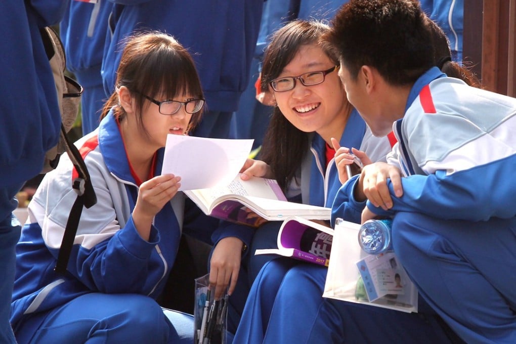 Students are pictured inside Beijing No. 4 Middle School before taking part in the Gaokao, national college entrance exam, in Beijing. Photo: Simon Song
