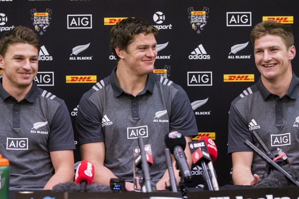 Beauden (left), Scott and Jordie Barrett are the first trio of brothers to be selected for an All Blacks squad. Photo: AP