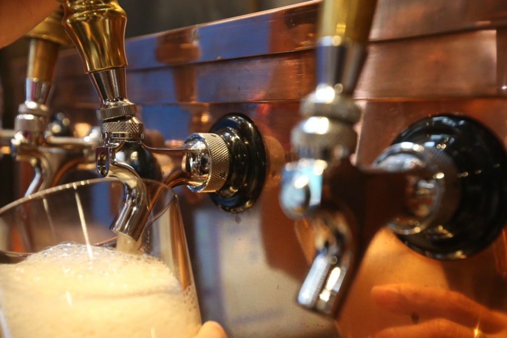 Taproom serving different types of craft beer of Draft, at The Roundhouse, Wan Chai.