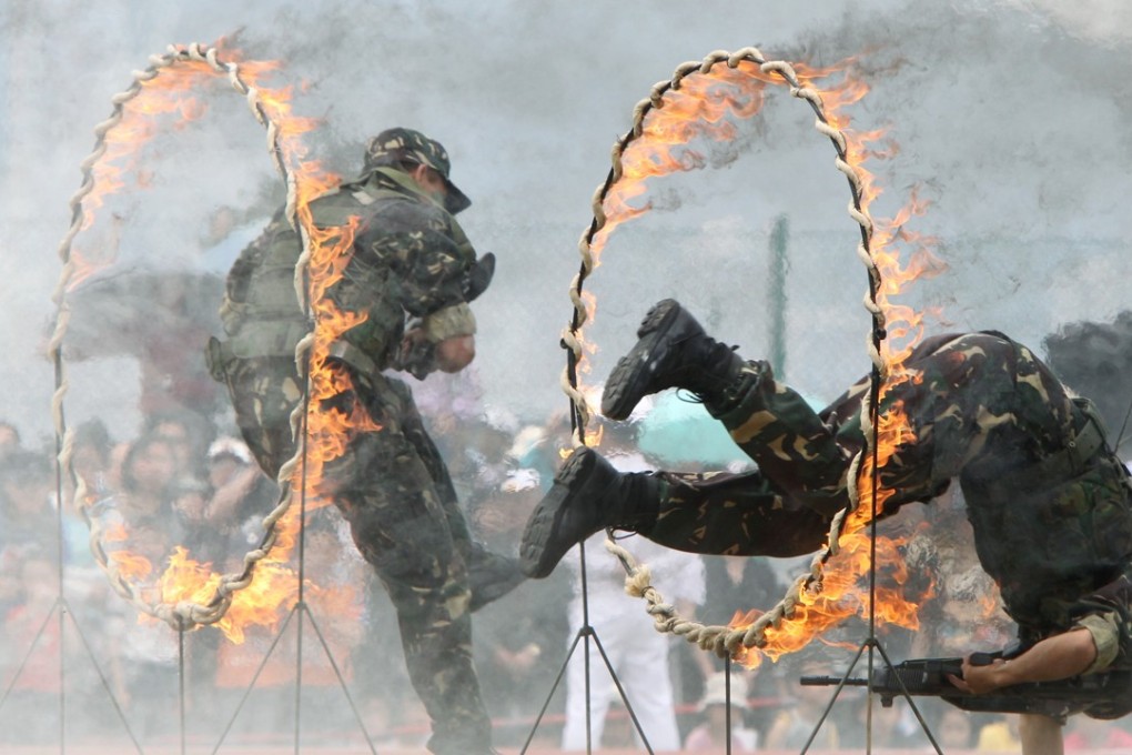 PLA soldiers at a public open day in Hong Kong at the Stonecutter Island barracks. Photo: David Wong