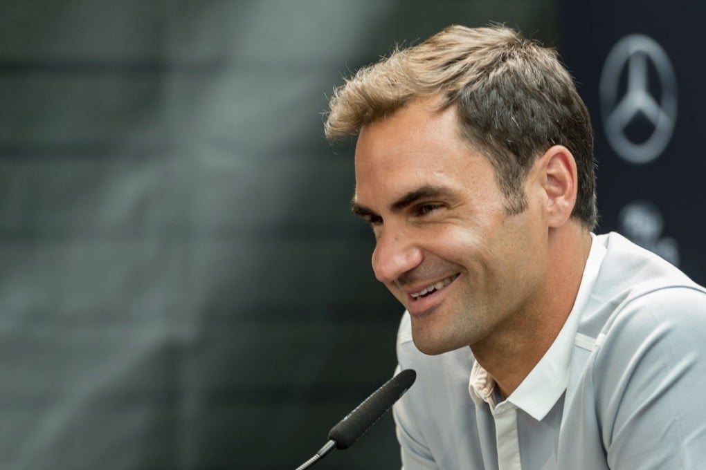 Roger Federer speaks during a press conference at the ATP Mercedes Cup in Stuttgart, Germany. Photo: AP