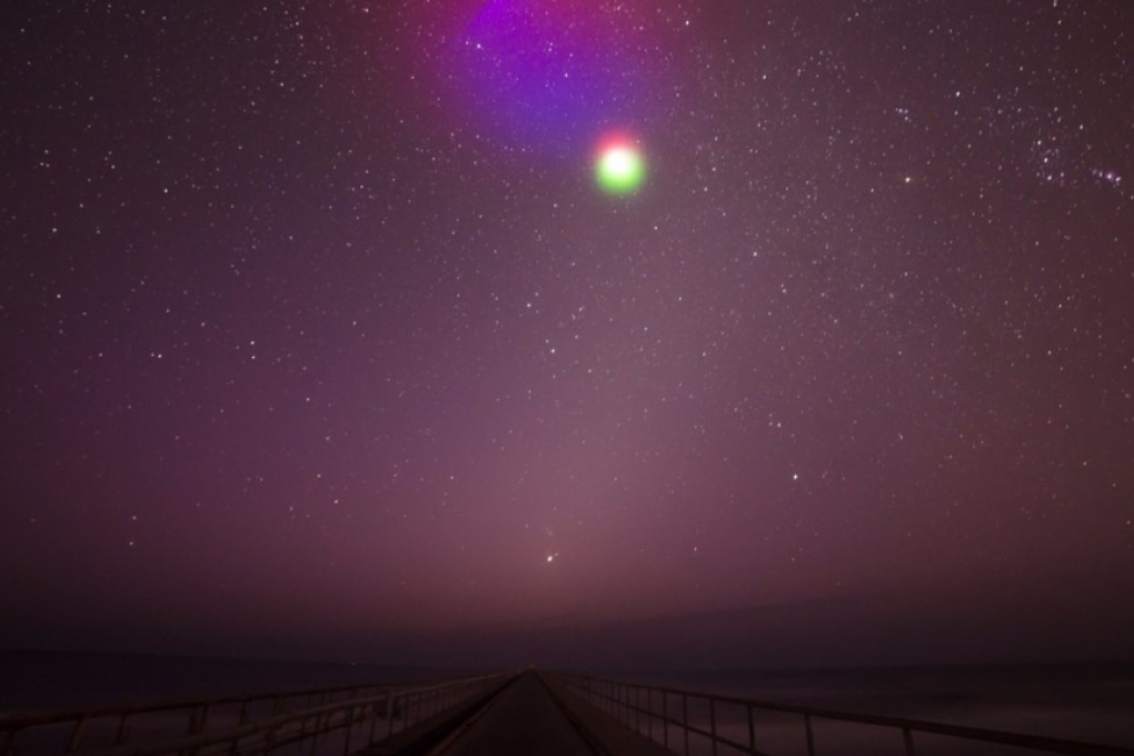 The Cusp Region EXPeriment (C-REX) in 2014 created brightly colored clouds in space. Photo: NASA; Jason Ahrns/Flickr (CC BY-NC-SA 2.0)