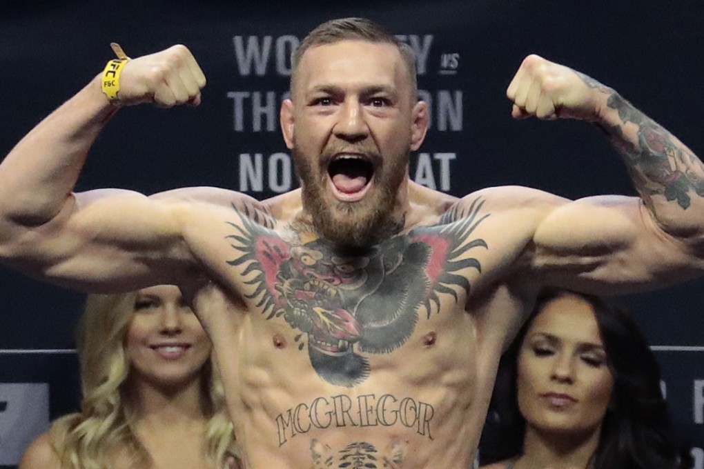 Conor McGregor weighs in for his fight against Eddie Alvarez ahead of UFC 205. Photo: AP