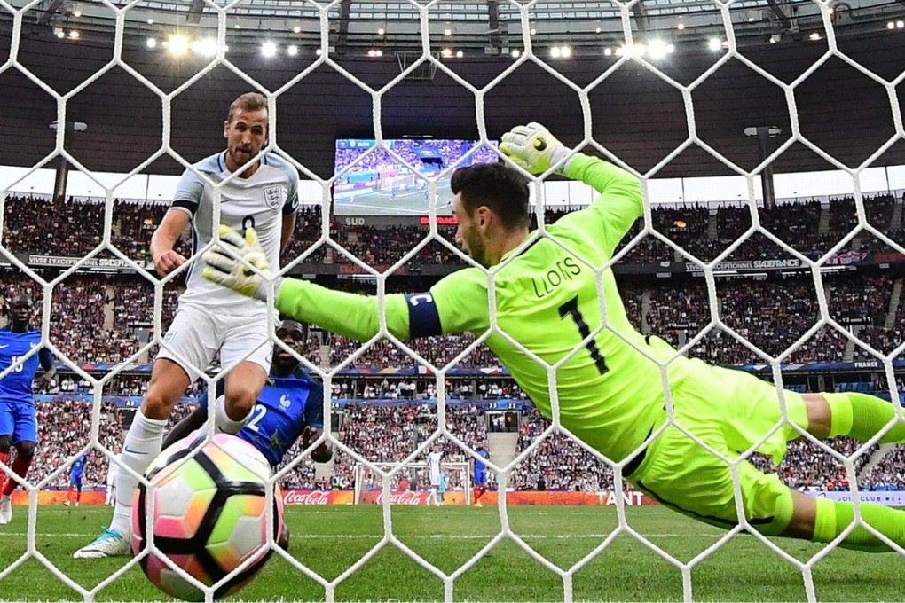 England's Harry Kane scores a penalty past France keeper Hugo Lloris during the international friendly at the Stade de France. France won 3-2. Photo: AFP