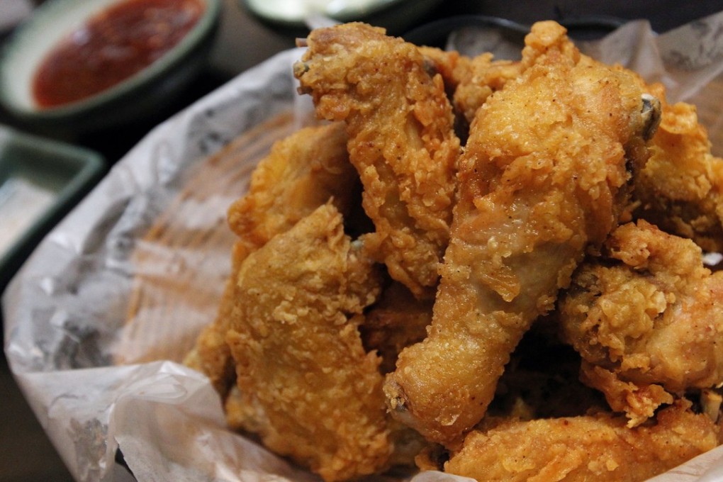 Dishes of Dak Twi Gim (Fried chicken) by Apgujcong Korean Tent Bar in Tsim Sha Tsui. Photo: May Tse