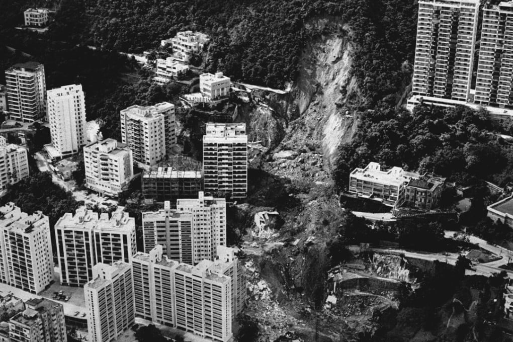 The site where the 12-storey Kotewall Court toppled after a downpour on June 18, 1972. Pictures: SCMP