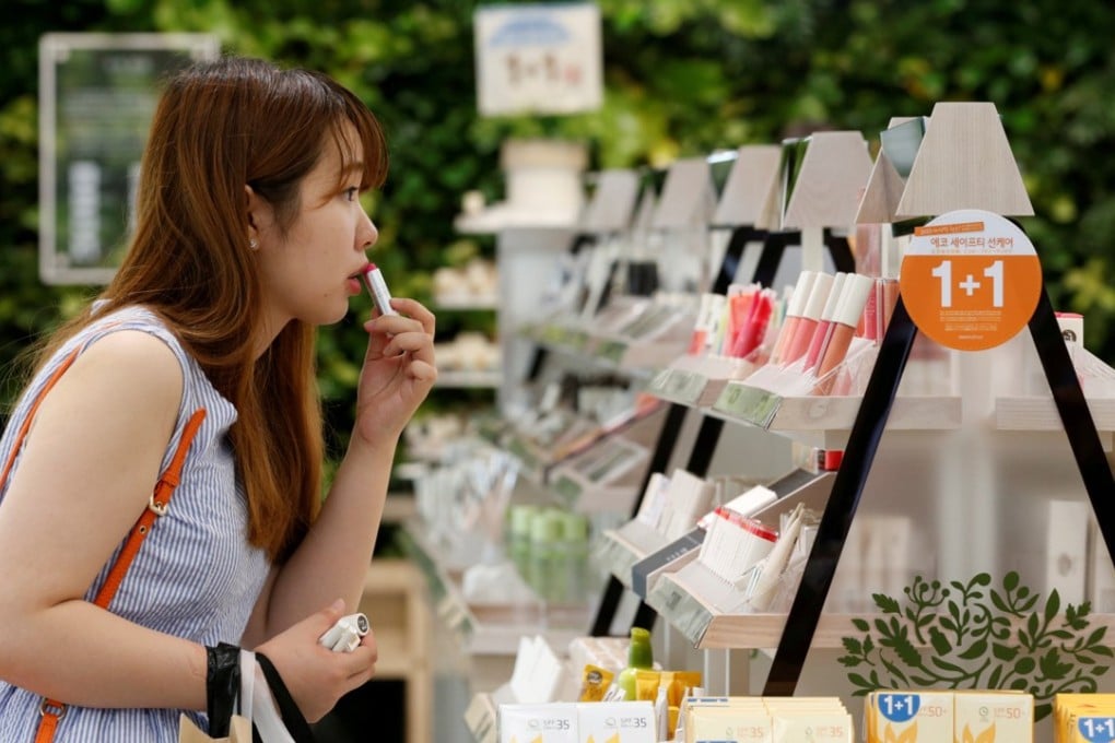 Sales of Korean face masks and skin care at Sa Sa have dipped as Chinese consumers boycott Korean products. Photo: Reuters