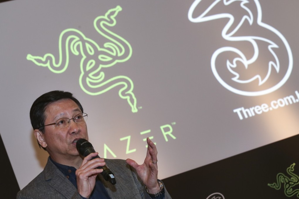 Hutchison Telecom chief executive Cliff Woo Chiu-man said the opening of the new RazerStore is Three’s first step to become the most preferred mobile and residential broadband operator for gamers. Photo: K. Y. Cheng