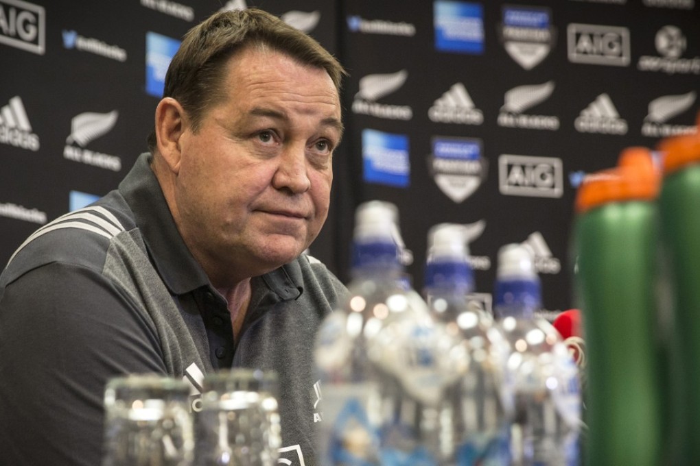 Steve Hansen talks with the media. Photo: AP