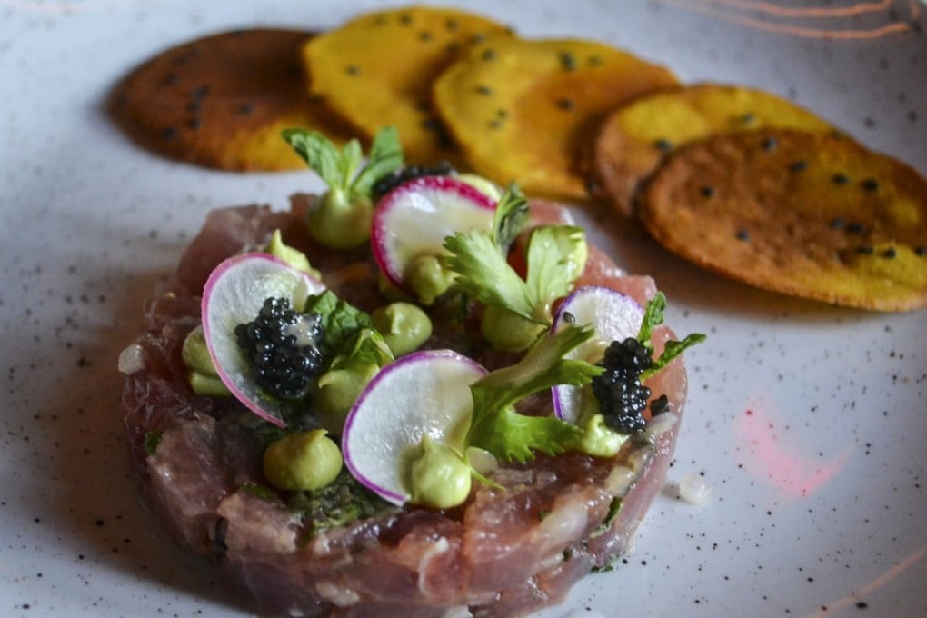 Cold smoked tuna tartare, avocado and crispy bananas at Compère Lapin, a New Orleans restaurant that serves contemporary takes on the city’s traditional cuisine. Photo: Chris Dwyer