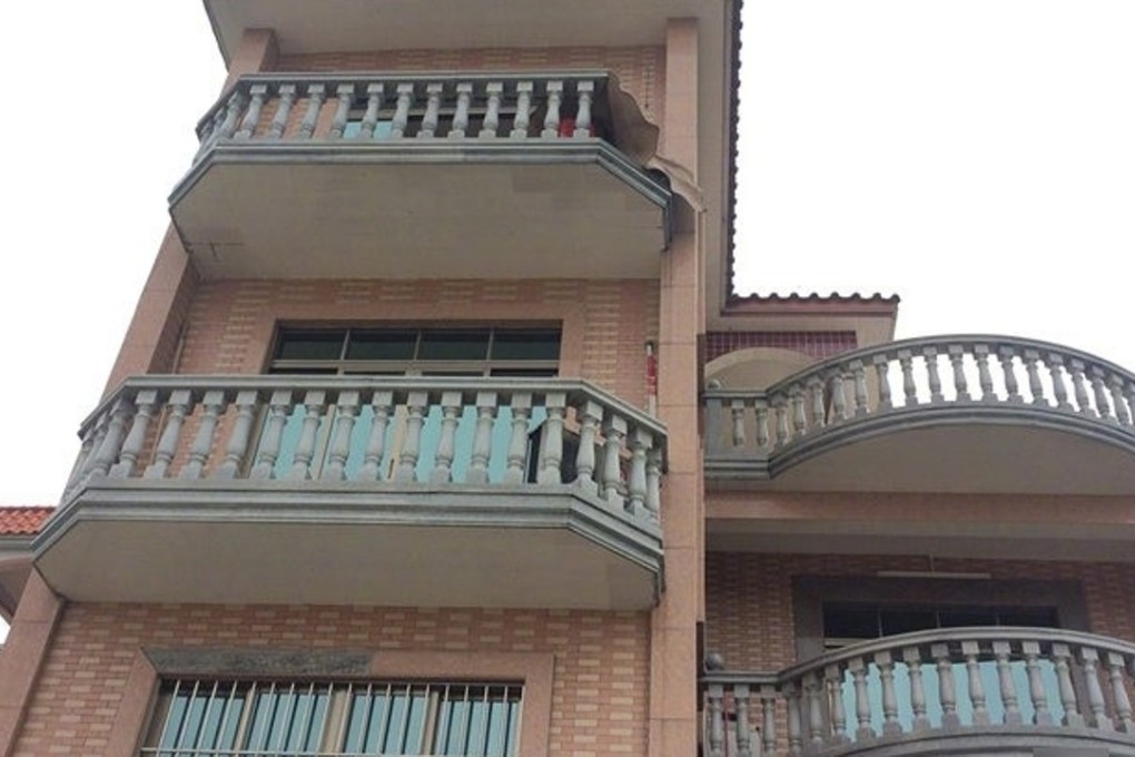 The house in the village of Haipu, Shunde where the woman fell to her death. Photo: Handout