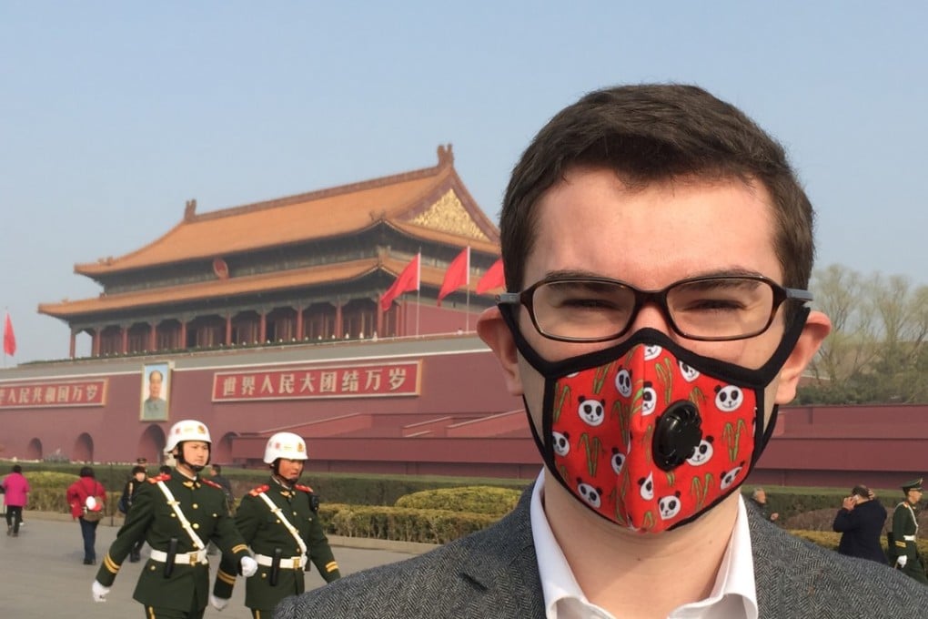 Christopher Dobbing’s “smart masks” can be linked to an app that tells users when they need to be worn and when the filters need replacing. Photo: Handout