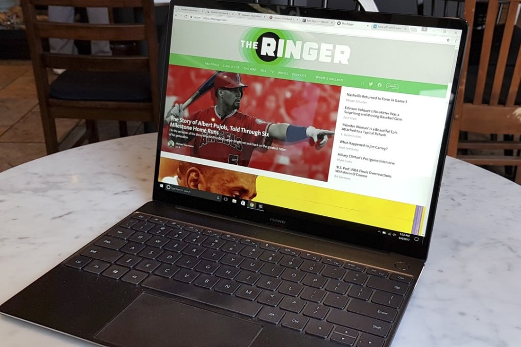 The Huawei MateBook X has a 13-inch display with a resolution of 2,160 x 1,440 pixels. Photo: Ben Sin