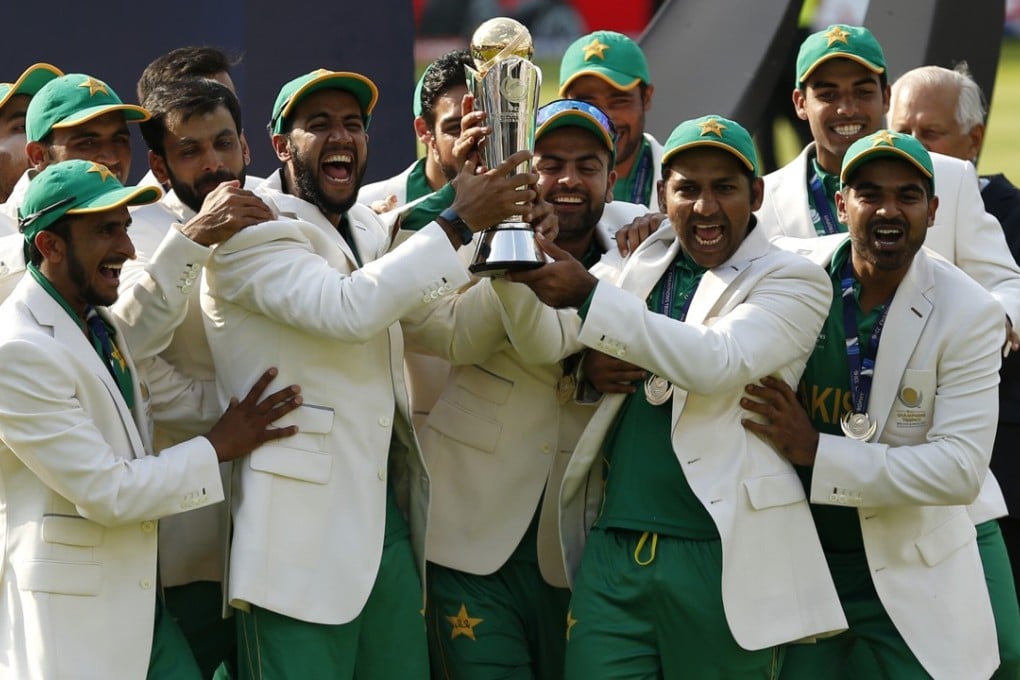 Pakistan celebrate winning the ICC Champions Trophy at The Oval. Photo: Reuters