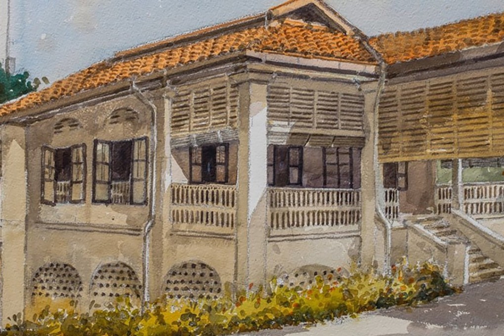 A portrait of the Lee family home by the Singaporean artist Ong Kim Seng, as shown on Lee Wei Ling’s Facebook page. Image: Facebook