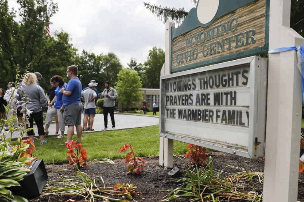 Supporters gather at the Wyoming Civic Centre after Fred Warmbier, father of Otto Warmbier, an undergraduate student who died after being released from detention in North Korea, spoke during a news conference last week. Photo: AP