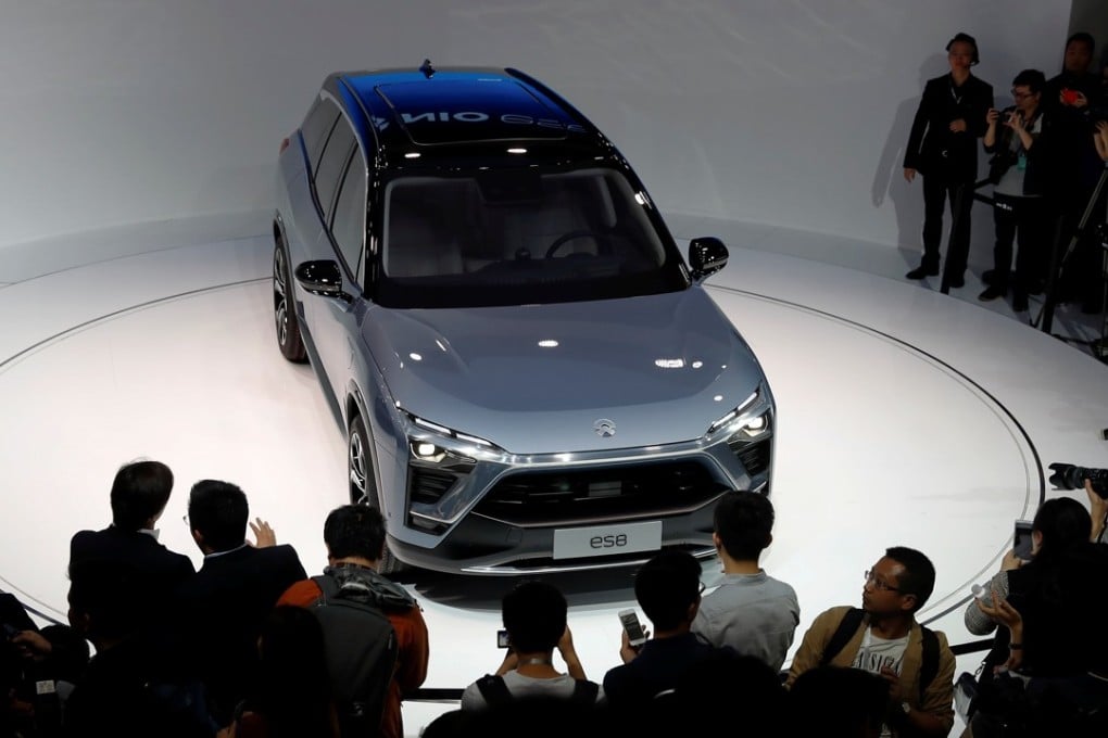 Chinese electric vehicle start-up NIO unveiled its ES8 SUV at the Shanghai Auto Show in April. Photo: Reuters