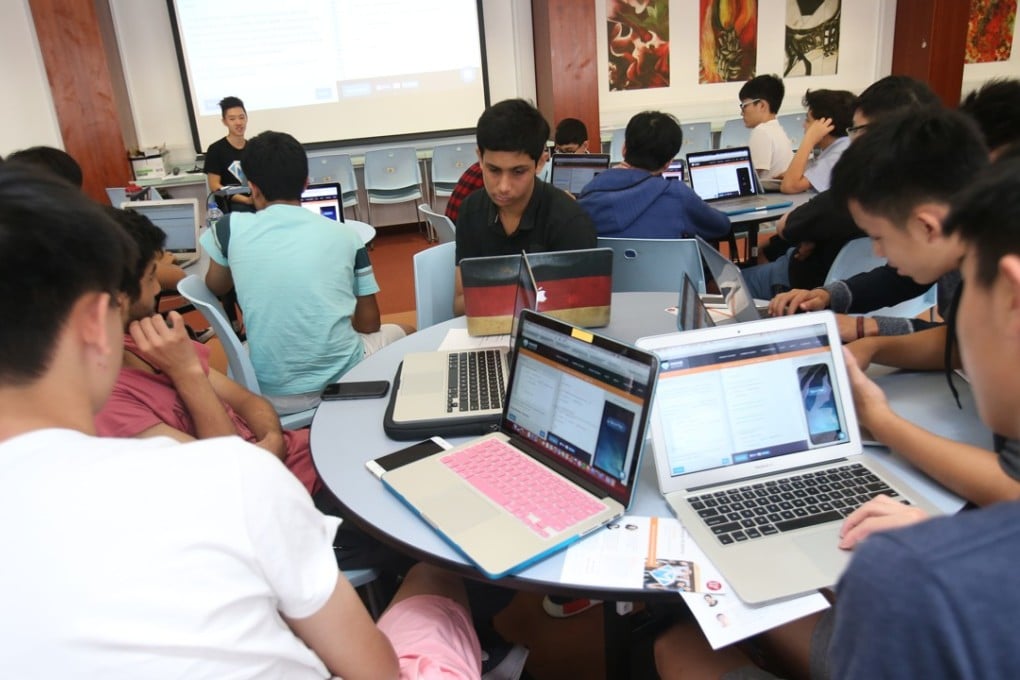 Students at South Island School, an international institution in Aberdeen. Photo: David Wong