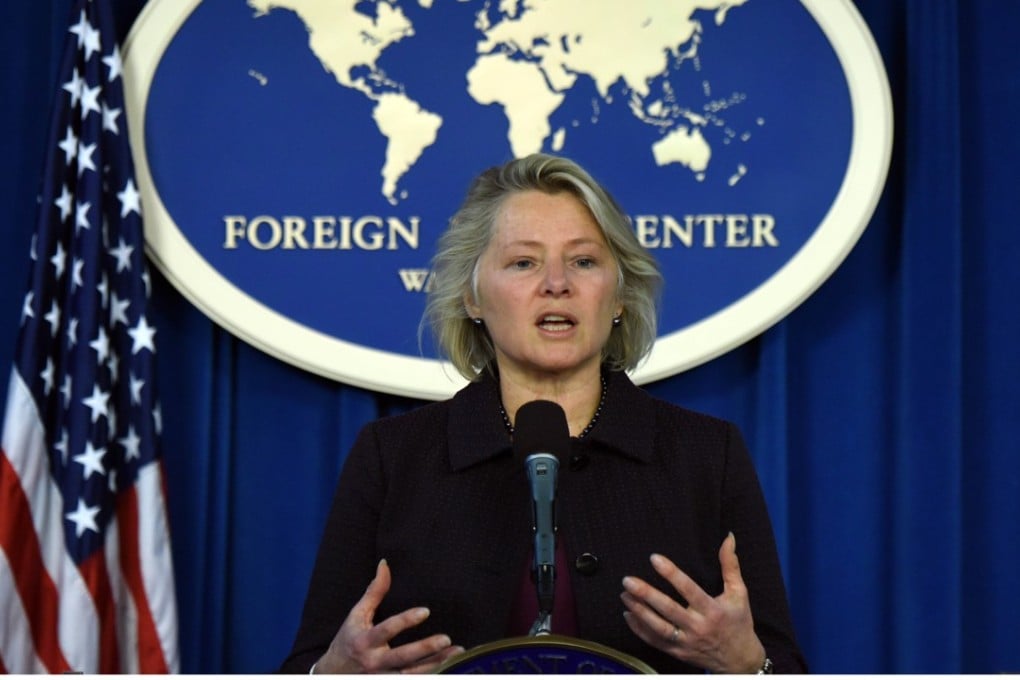 A file picture of acting assistant secretary of state Susan Thornton speaking at a press briefing in Washington in March. Photo: Xinhua