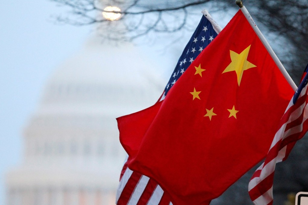 The flags of China and the US fly along Pennsylvania Avenue near the US Capitol. Photo: Reuters