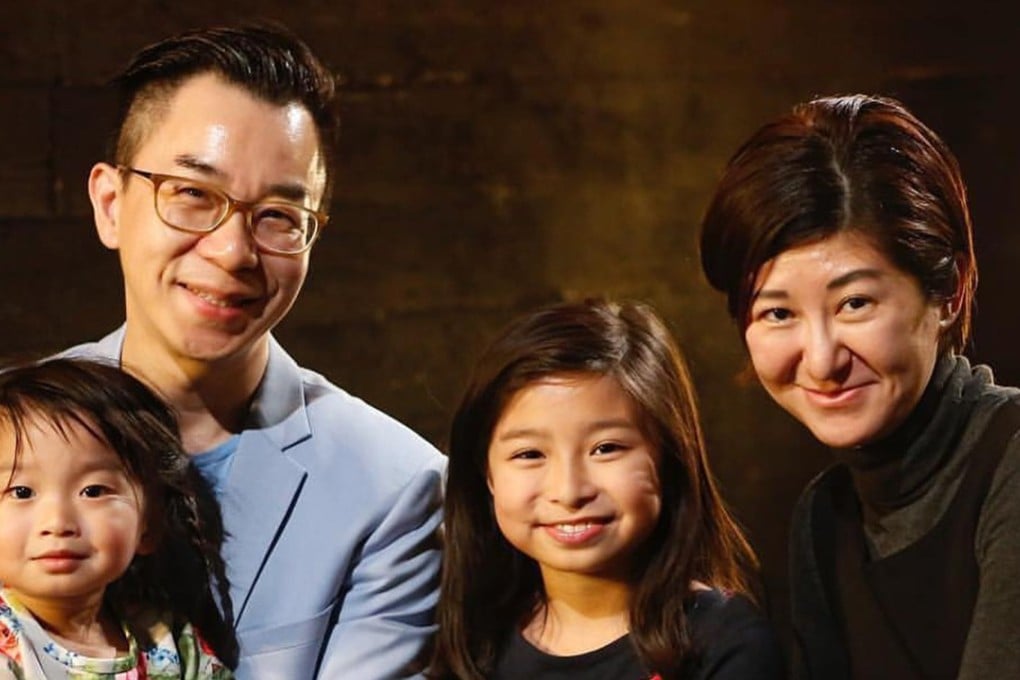Celine Tam Tsz-kwan with her parents and sister. Photo: Handout