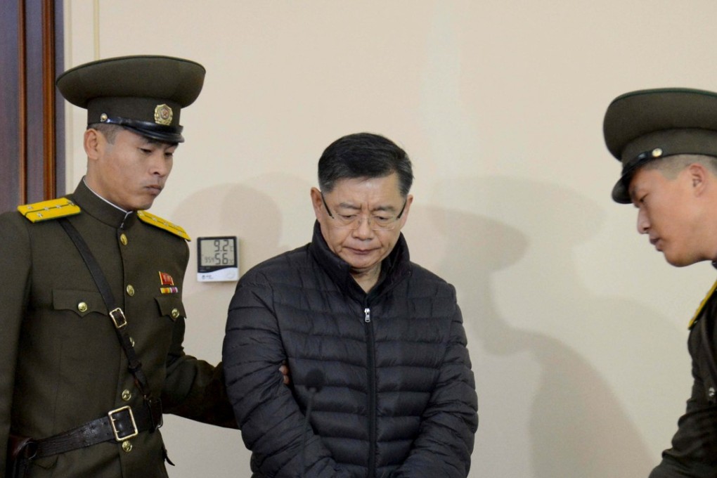 South Korea-born Canadian pastor Hyeon Soo Lim stands during his trial at a North Korean court in 2015. Photo: Reuters