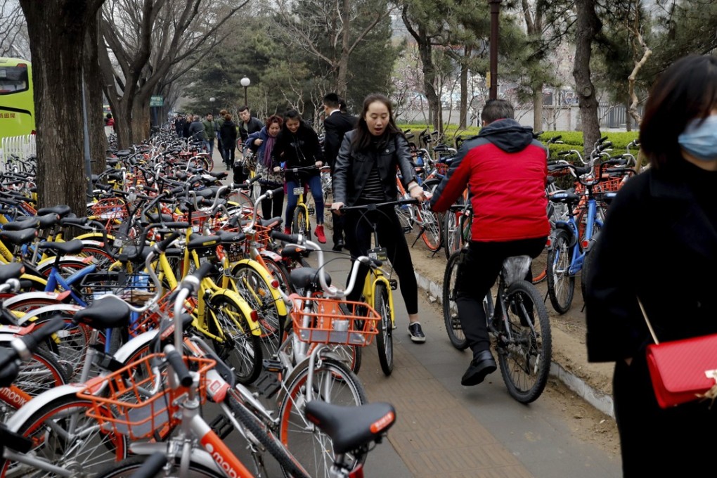 Analysts have warned that China’s bike-sharing sector is expected to undergo consolidation in the months ahead. Small players will likely be kicked out of the game. Photo: AP