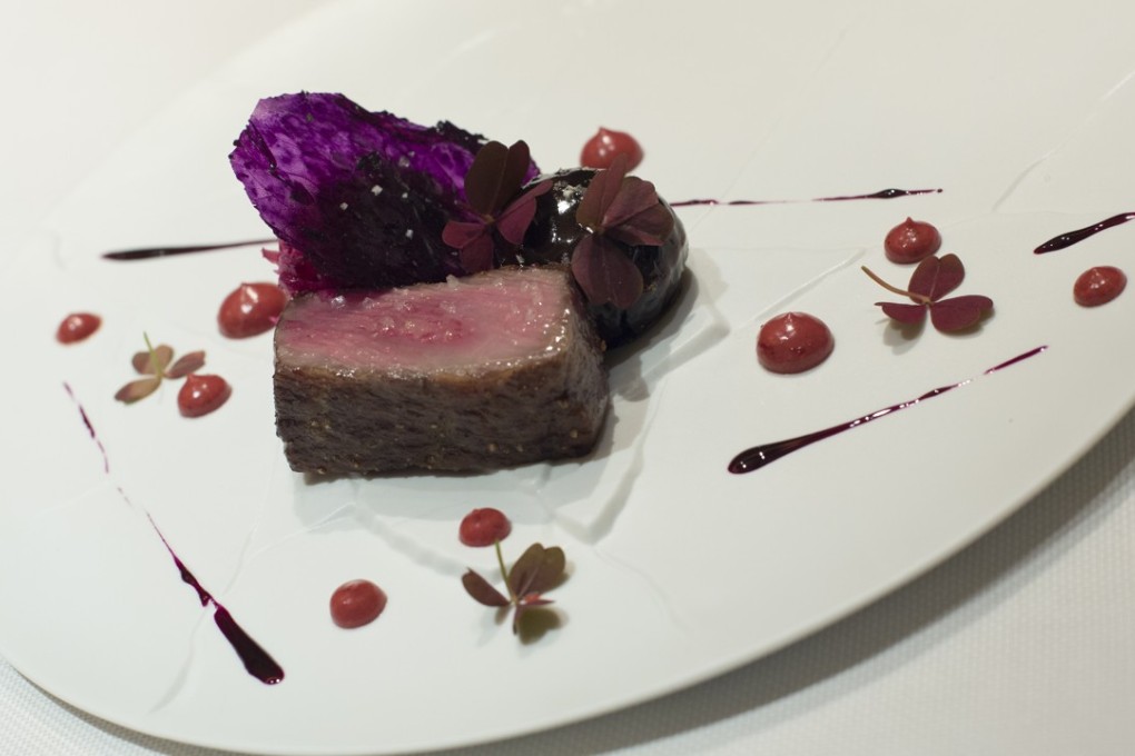Miyazaki wagyu beef at Amber, a Hong Kong restaurant with two Michelin stars. Photo: May Tse