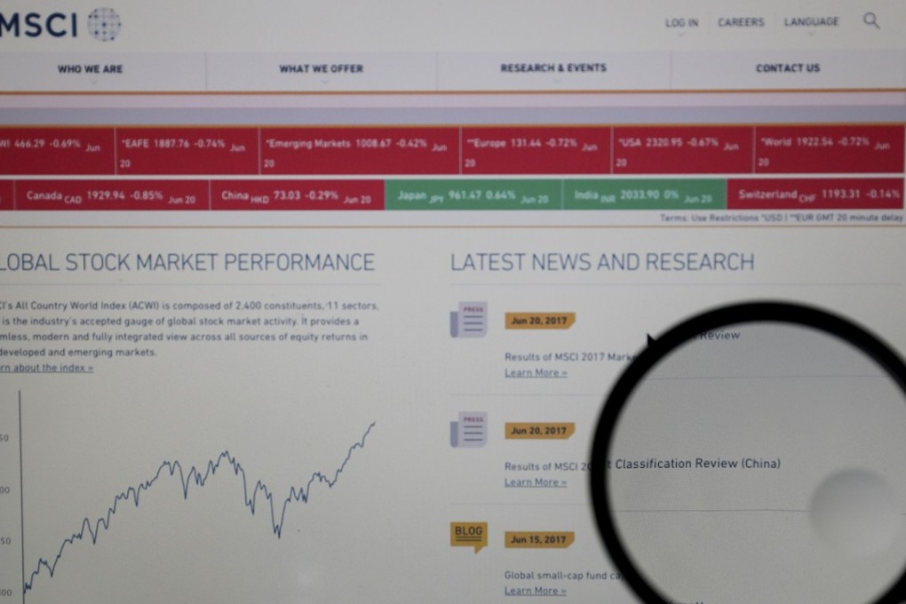Global equity indices provider MSCI announced that from June 2018, it will include China A-shares in the MSCI Emerging Markets Index. Photo: Xinhua