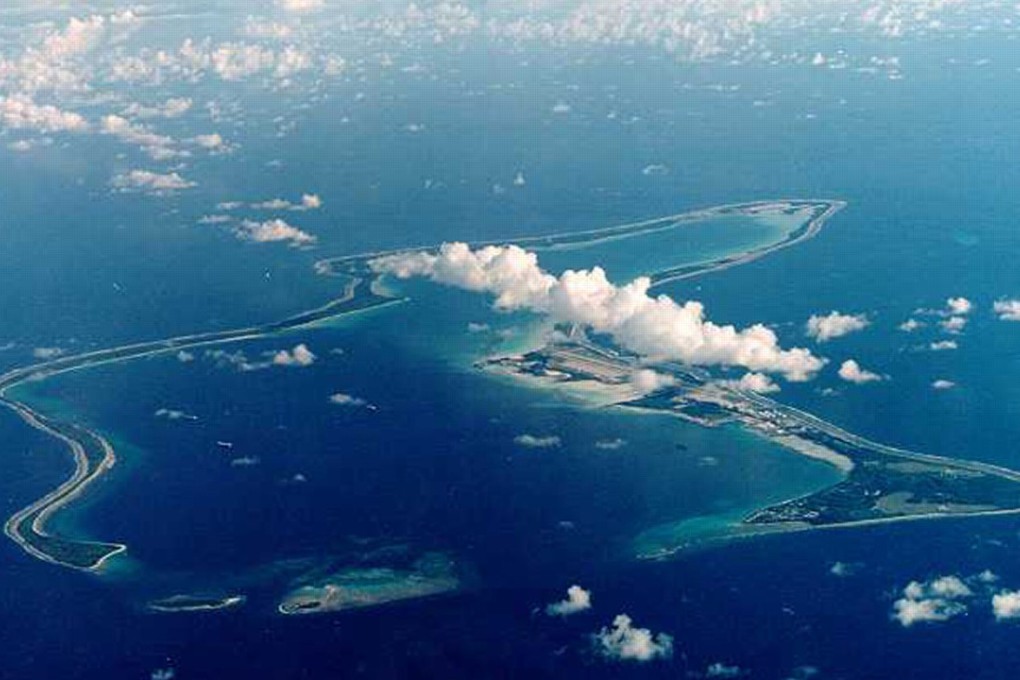 The British island of Diego Garcia, largest island in the Chagos archipelago. Photo: Reuters