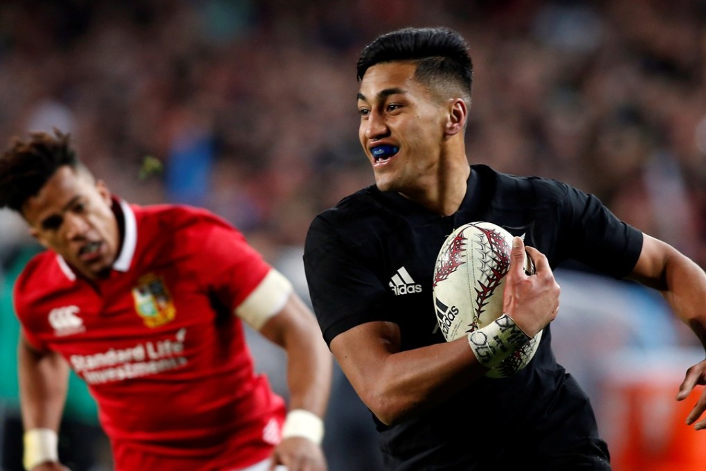 New Zealand's Rieko Ioane scores against the British & Irish Lions. Photo: Reuters