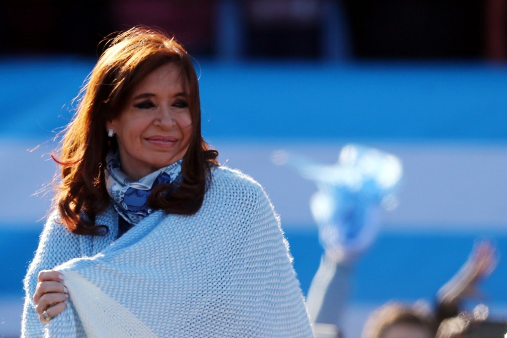 Former Argentine president Cristina Fernandez de Kirchner arrives to a rally in Buenos Aires. Photo: Reuters