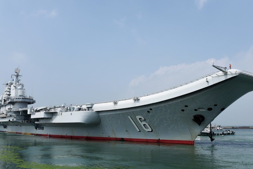 The Liaoning sets out from Qingdao in Shandong province on Sunday. Photo: Xinhua