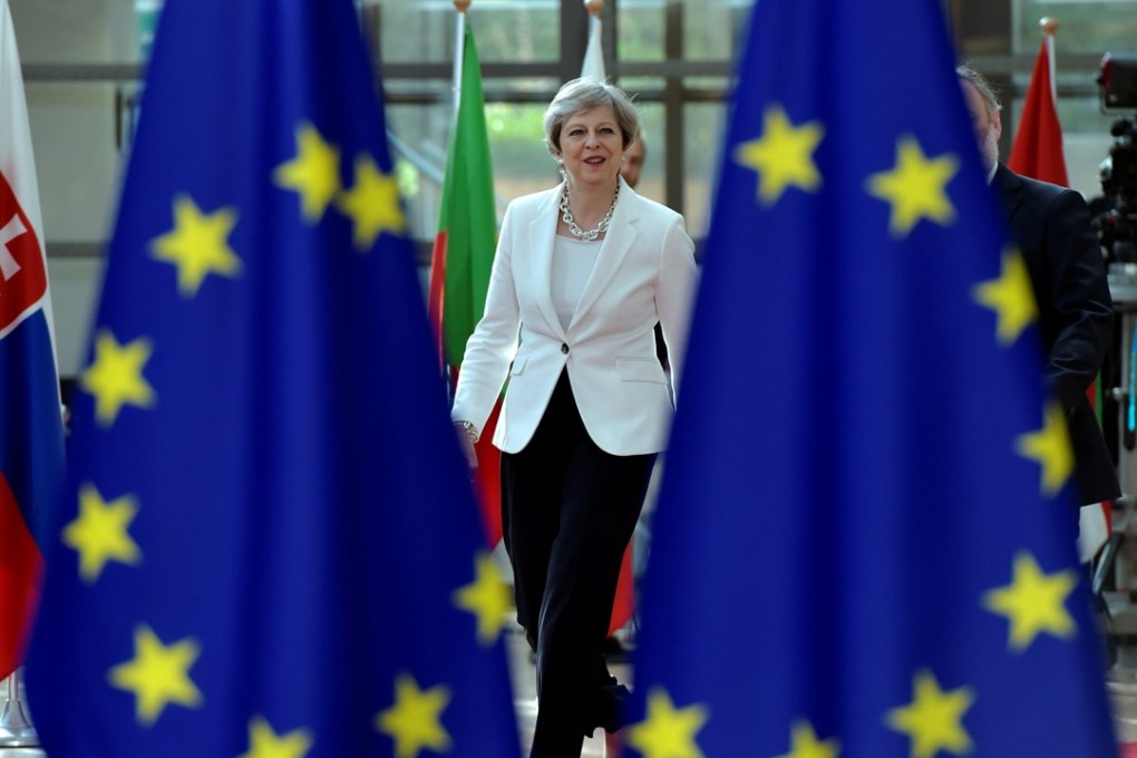 Theresa May arrives at the EU summit in Brussels, Belgium, on June 23. Photo: Reuters