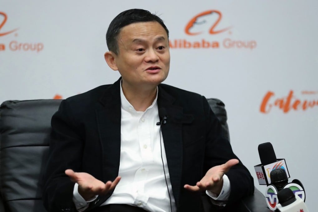 Jack Ma, the founder and chairman of the Chinese e-commerce giant Alibaba, answers questions during a two-day session with owners of US small and medium-sized enterprises in Detroit. A logistics firm supported by Alibaba is planning an IPO in the US. Photo: Xinhua