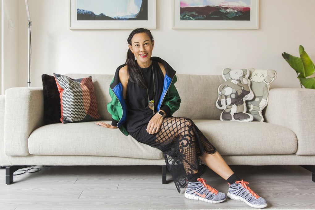 A-Vibe director Davena Mok wearing an Asos tank top, bomber jacket from K-Style Lab, Alice McCall skirt and Nike Flyknit Chukkas. Photo: Michelle Wong