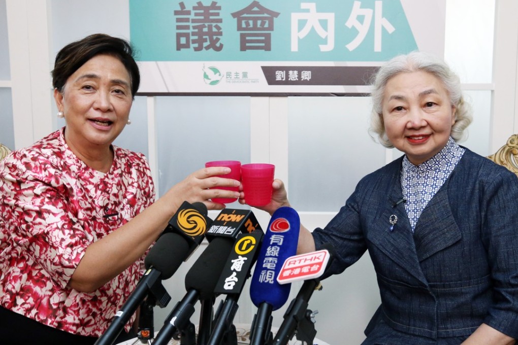 Elsie Leung (right) told Emily Lau that freedom of expression would not be affected. Photo: Dickson Lee