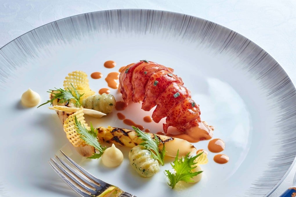 Gaddi’s lobster tail with pressed lobster head sauce with tarragon and herb gnocchi.